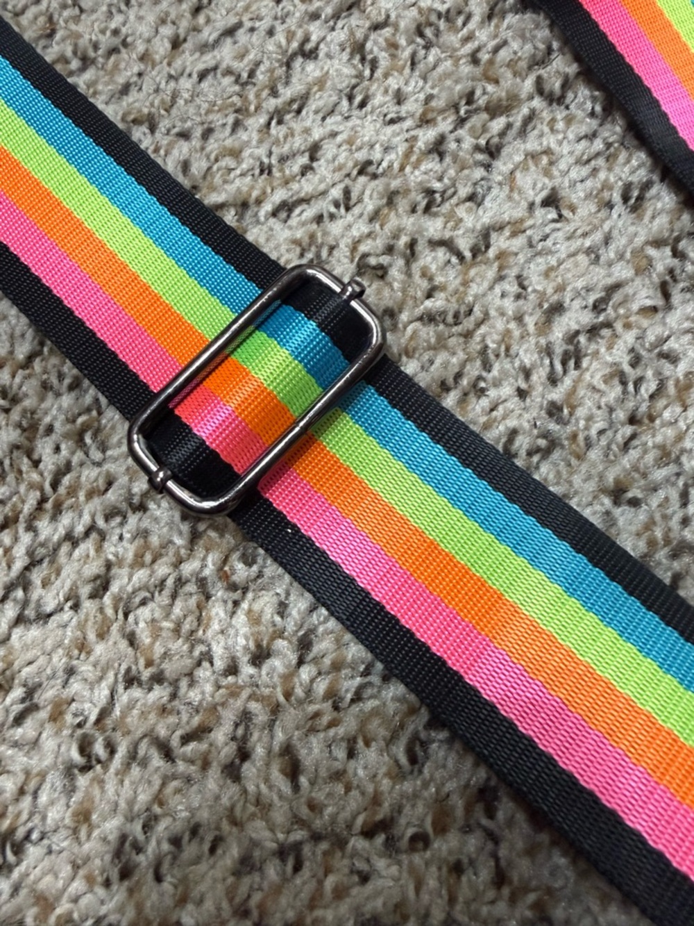 HAUTE SHORE Grey Camo Crossbody with Rainbow Strap - Picture 7 of 10